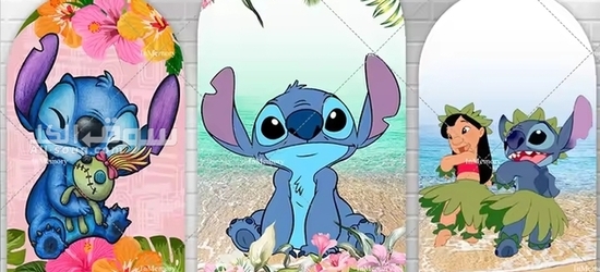 stich birthday decoration background - 2